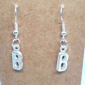 7/$10 B Initial Earrings, New